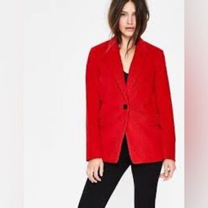 Boden Size 4 Red Oxshott Cord Blazer
